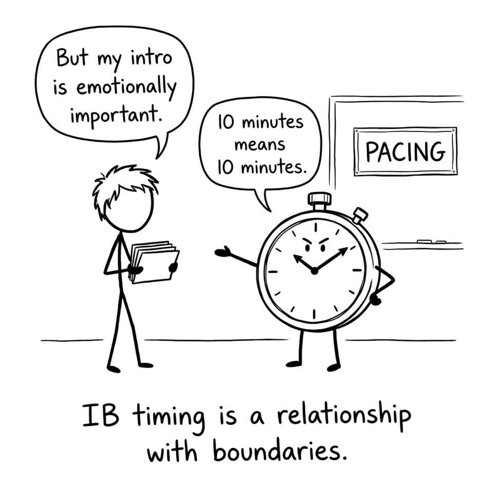 Stopwatch vs student pacing joke