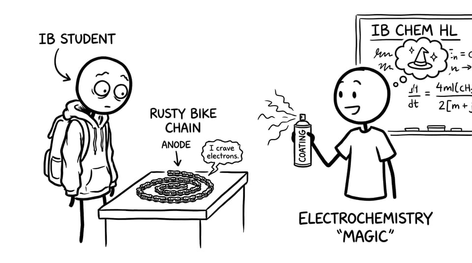 Student vs rusty chain comic