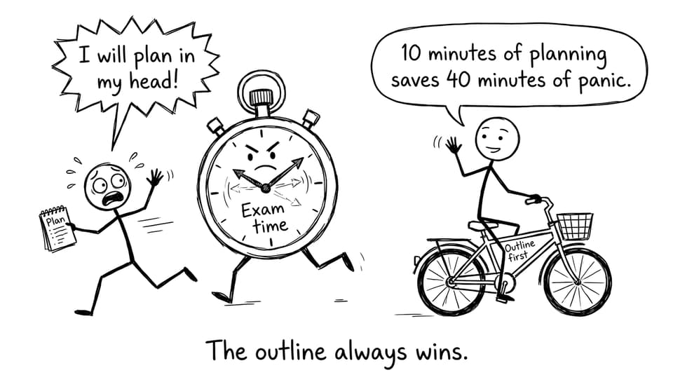 Stopwatch chasing student comic