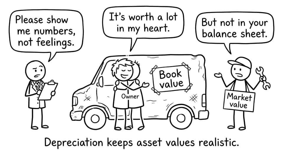 Asset values realistic comic