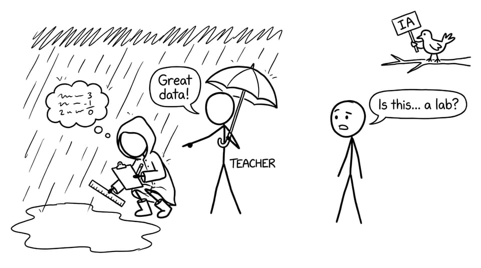 Fieldwork in the rain: “Is this… a lab?”