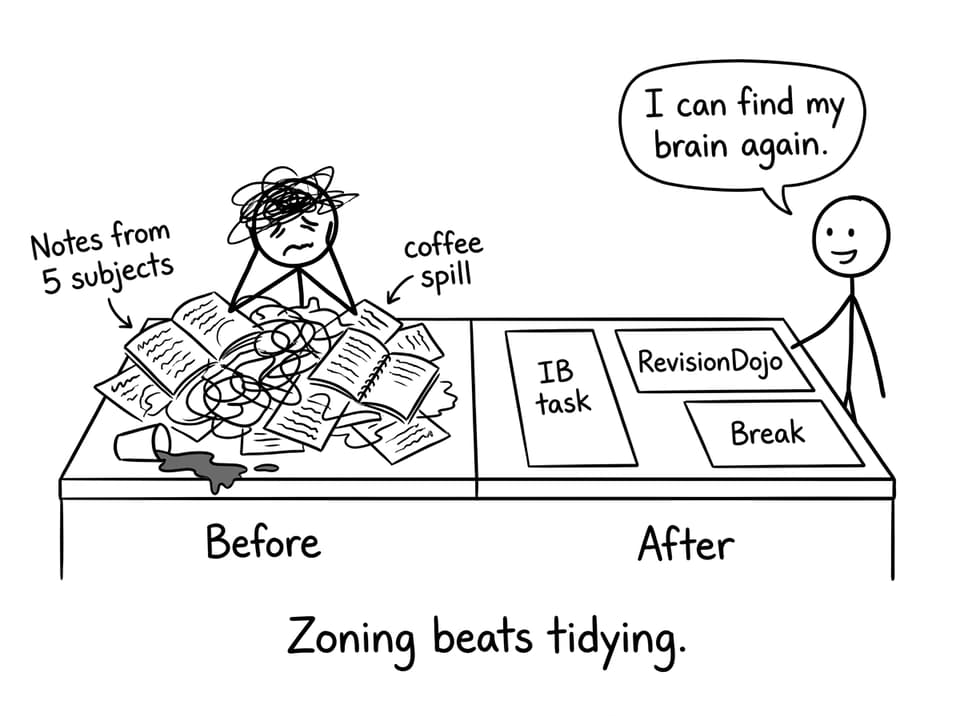 Zoning beats tidying comic