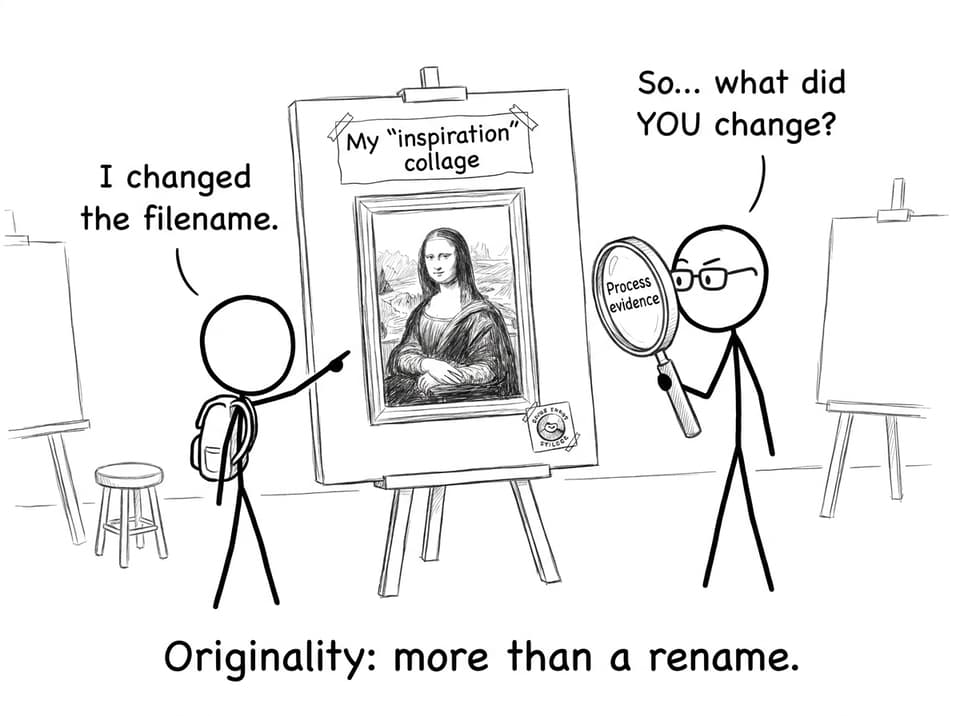 Comic about renaming a copied artwork