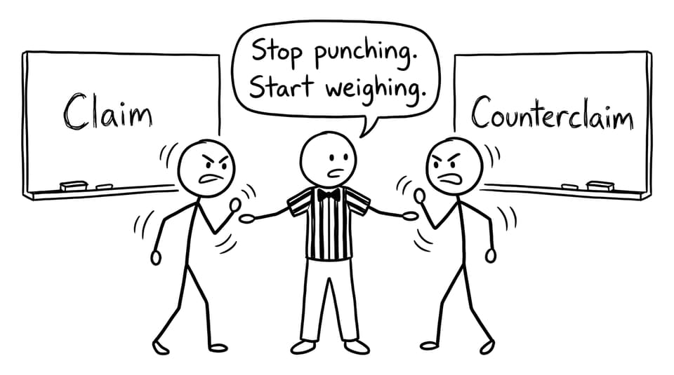 Claim vs counterclaim comic