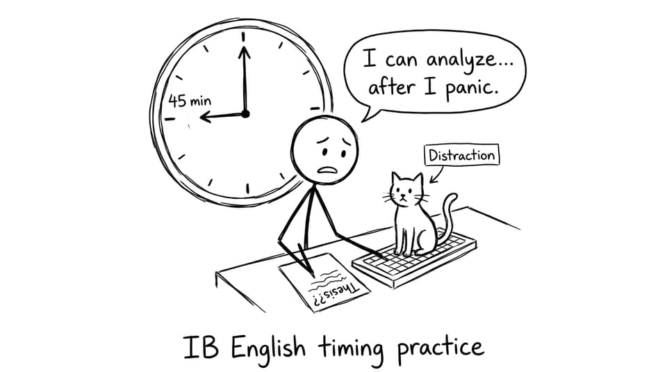 Timed essay panic joke