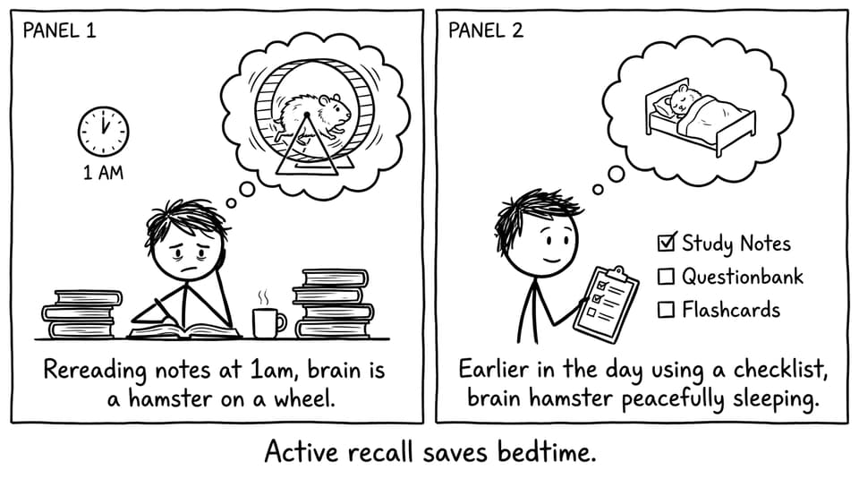 Active recall saves bedtime