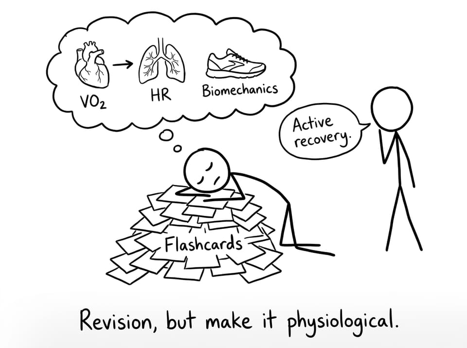 Flashcards and active recovery comic