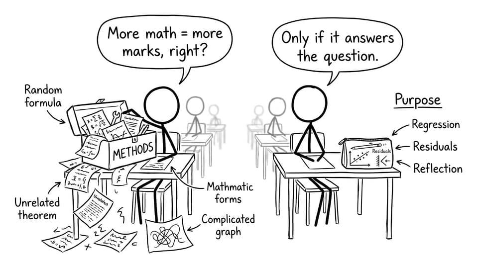 A joke about bringing too many methods instead of purpose