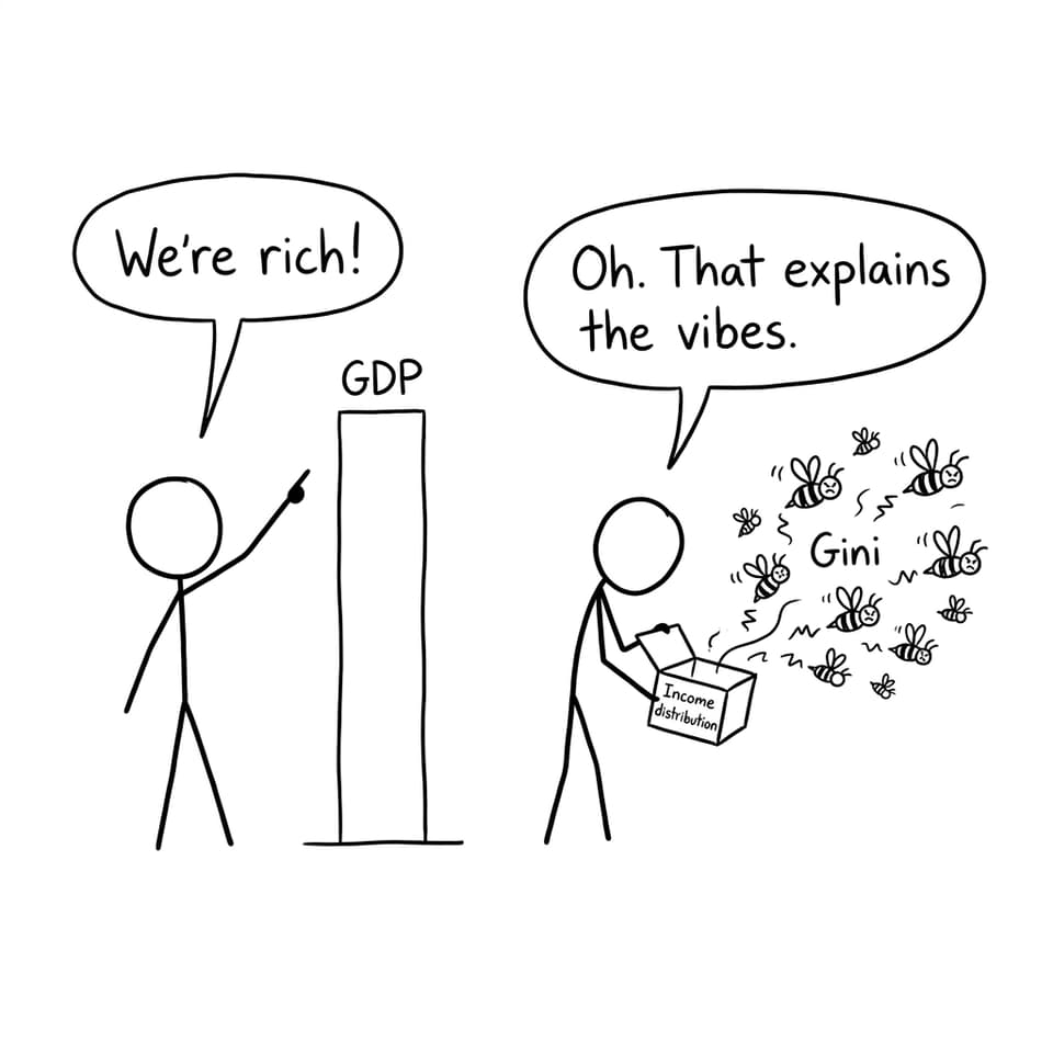 GDP and inequality bees