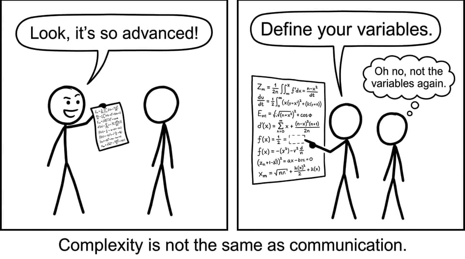 Complexity vs communication comic