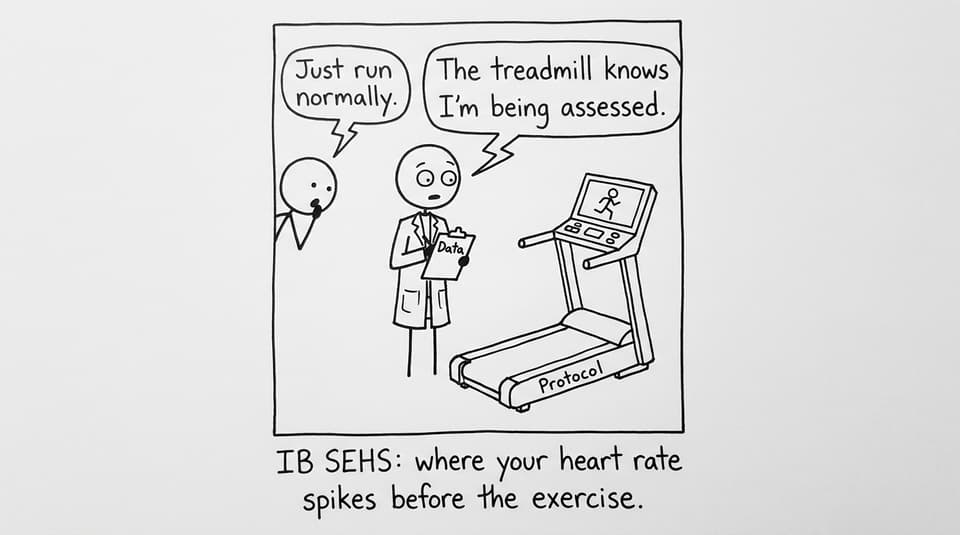 IB SEHS treadmill assessment joke