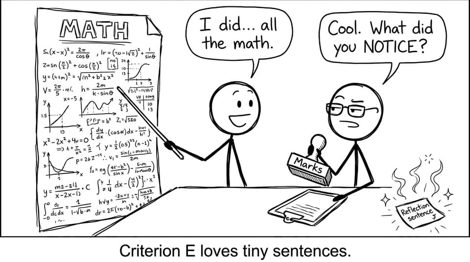 Student discovers tiny reflection sentence is magical