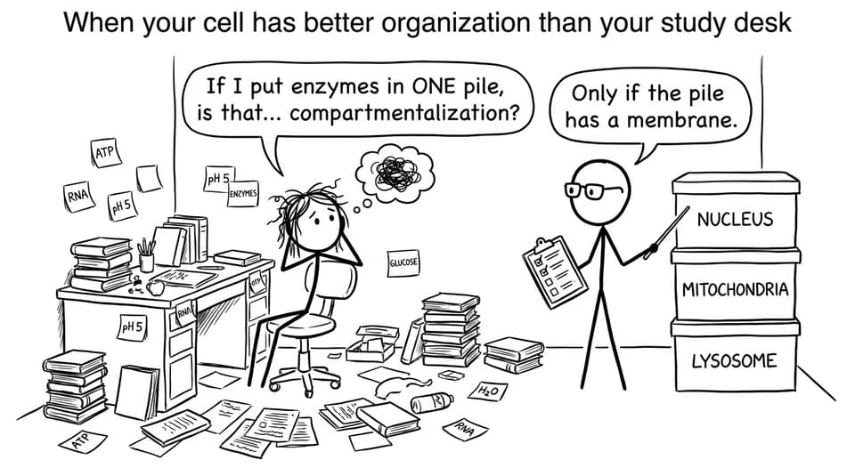 When your cell has better organization than your study desk