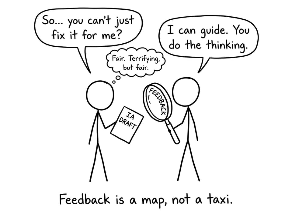 Feedback is a map, not a taxi.
