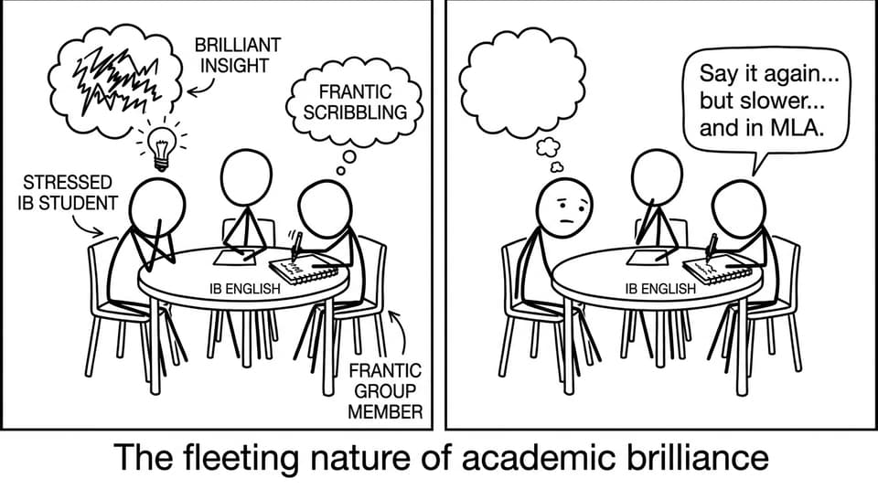 A group discussion idea evaporates as soon as someone tries to write it down