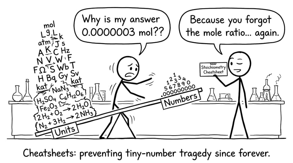 Stoichiometry tiny-number tragedy