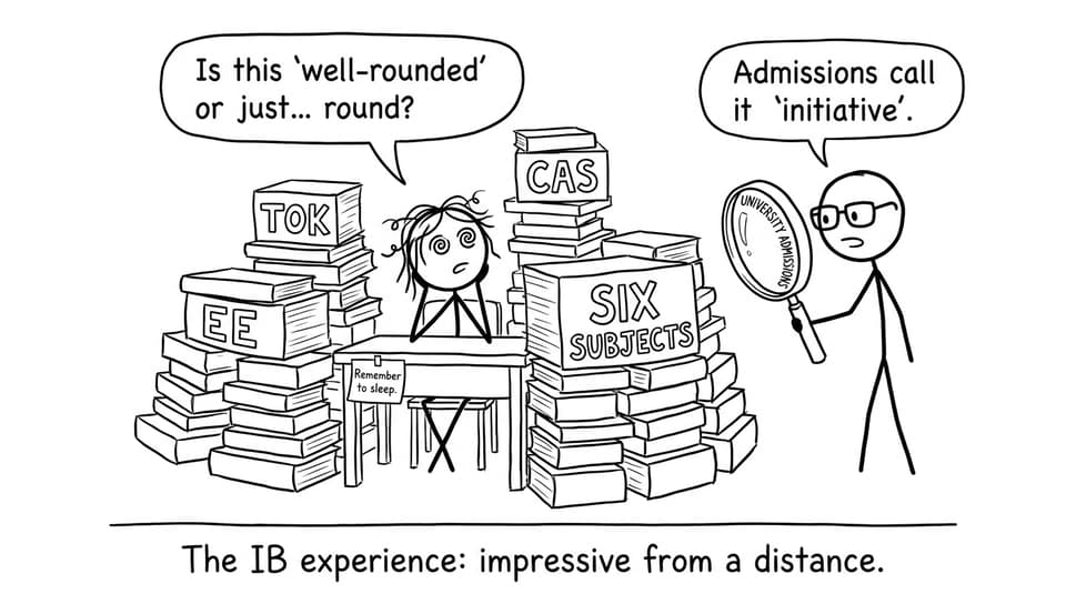 A funny comic about the IB workload