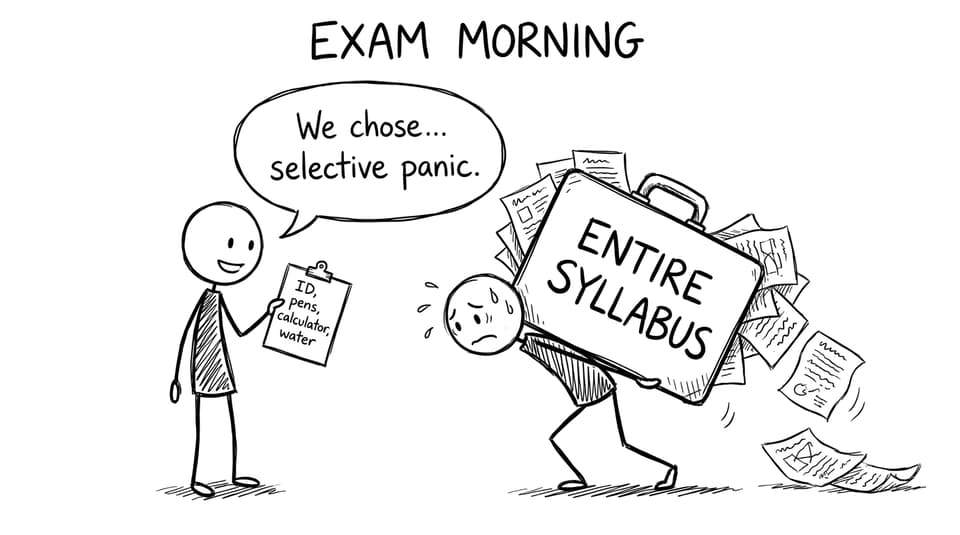 Selective panic beats carrying the whole syllabus
