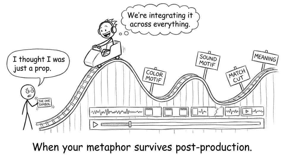 When your metaphor survives post-production.