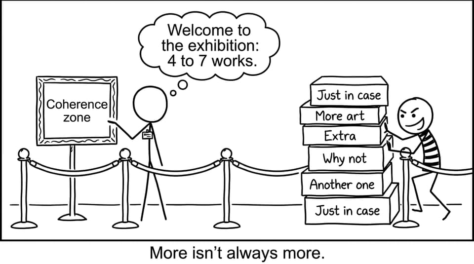 Curator stopping extra canvases
