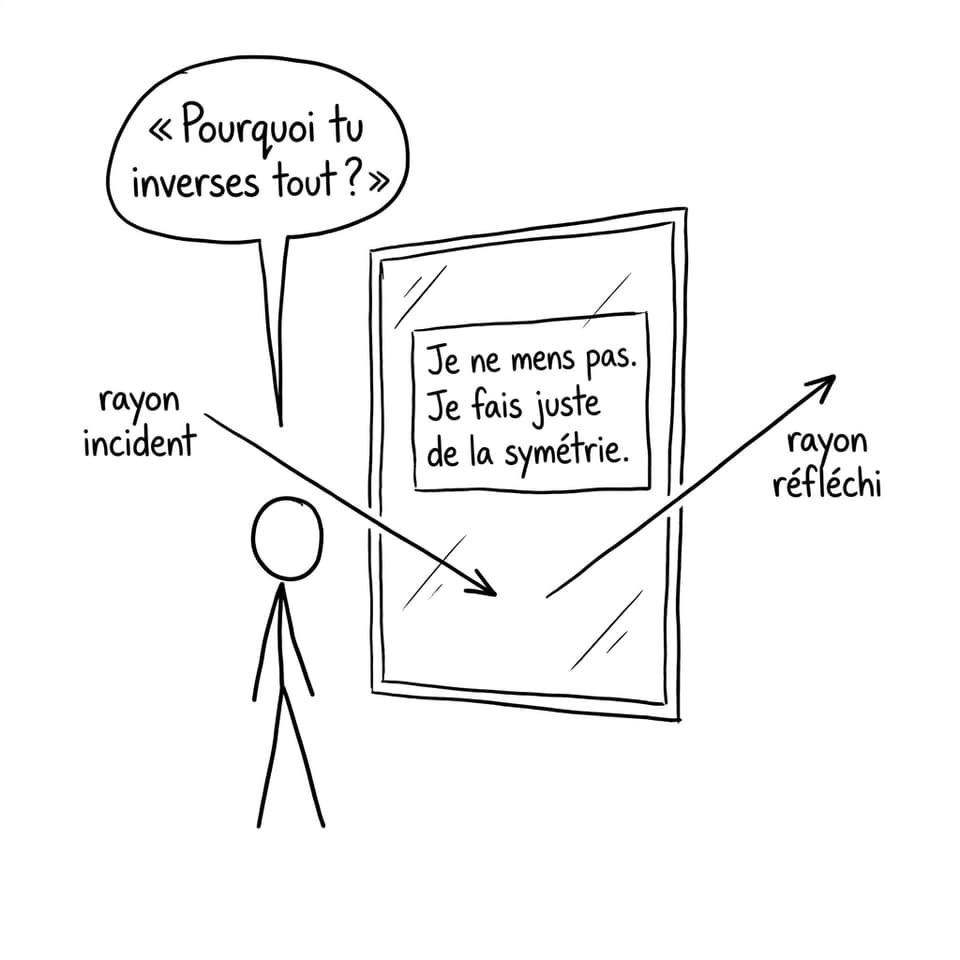 Miroir: je ne mens pas. Je fais juste de la symétrie.