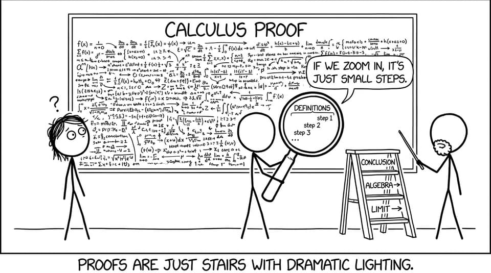 A calculus proof becomes small steps