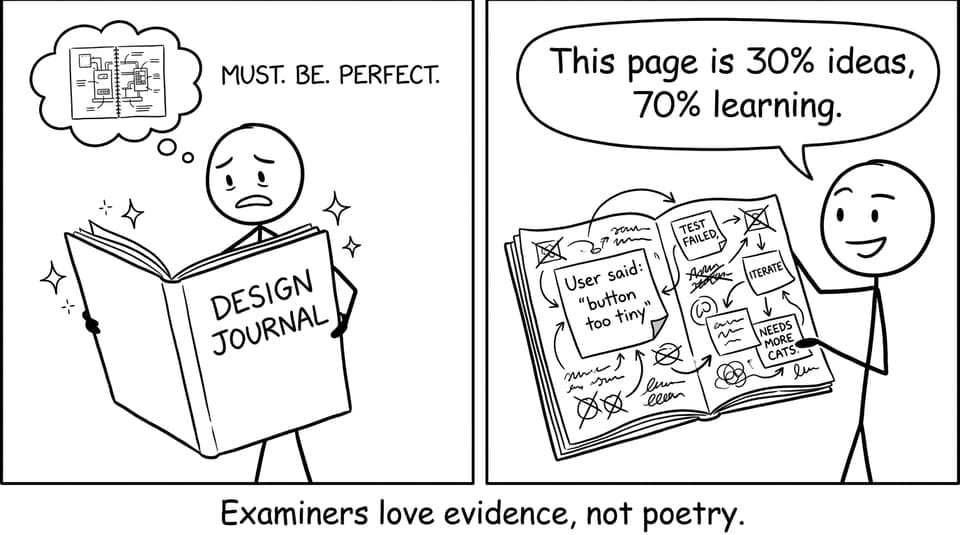 Design journal perfection vs evidence