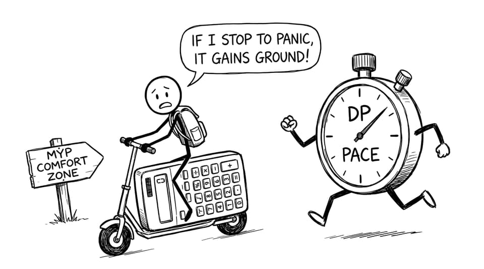 Comic: DP pace chasing student