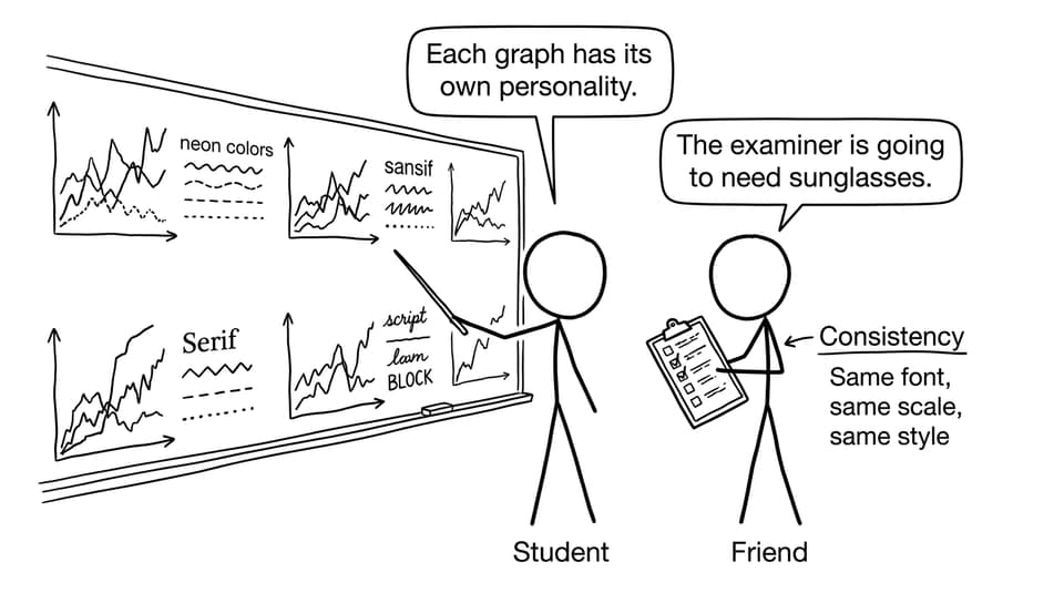 Too many fonts and colors in graphs