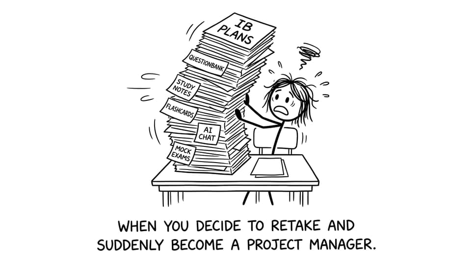 A student becomes a project manager of their IB retake plan