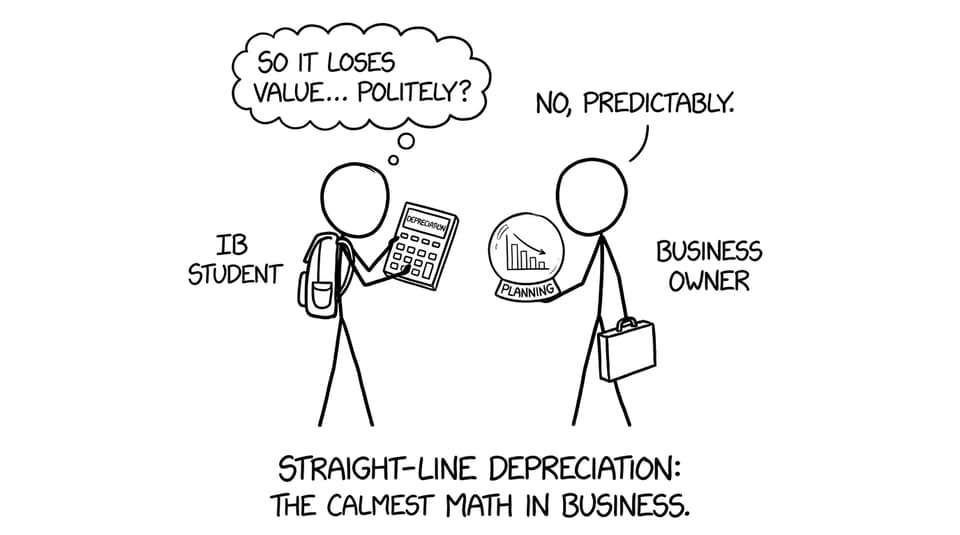 Stick-figure student and crystal ball planning joke