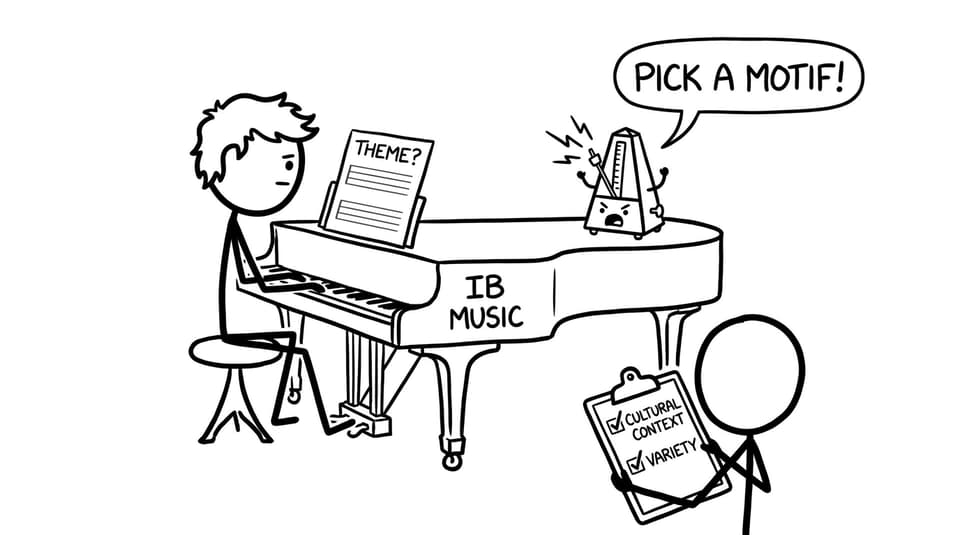 IB Music blank-page panic, but make it funny