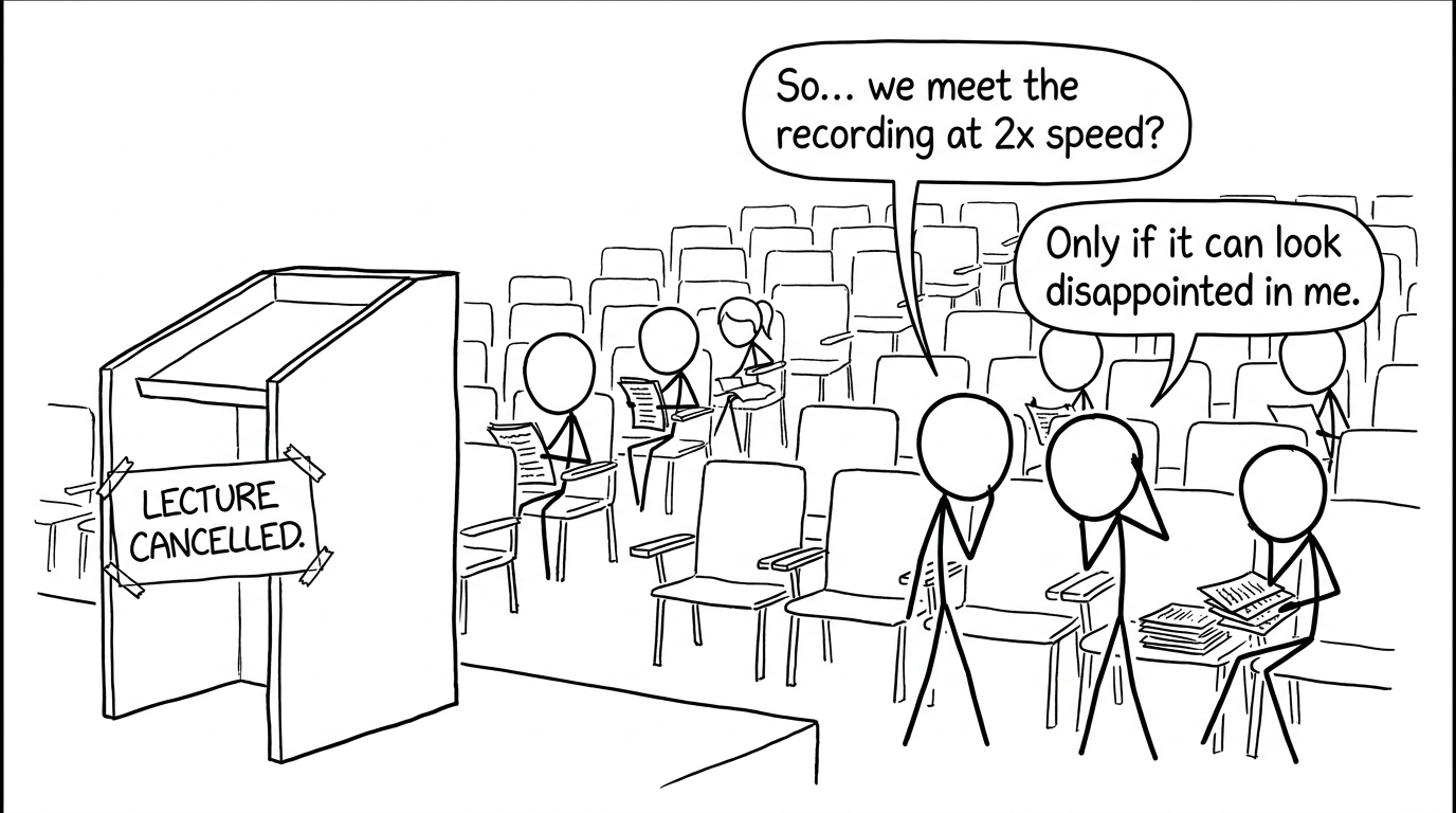 Lecture hall meets 2x speed