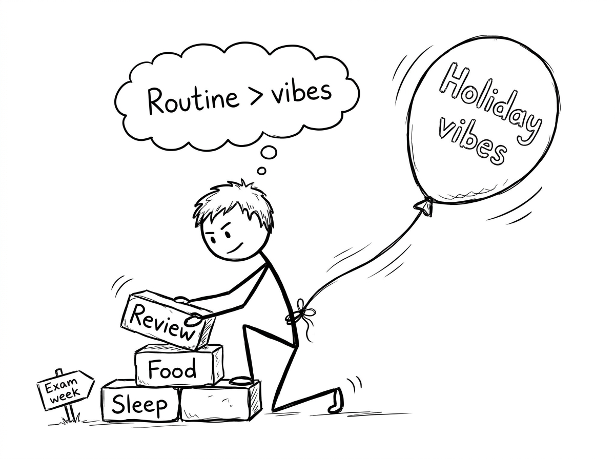 Routine wall vs holiday vibes balloon
