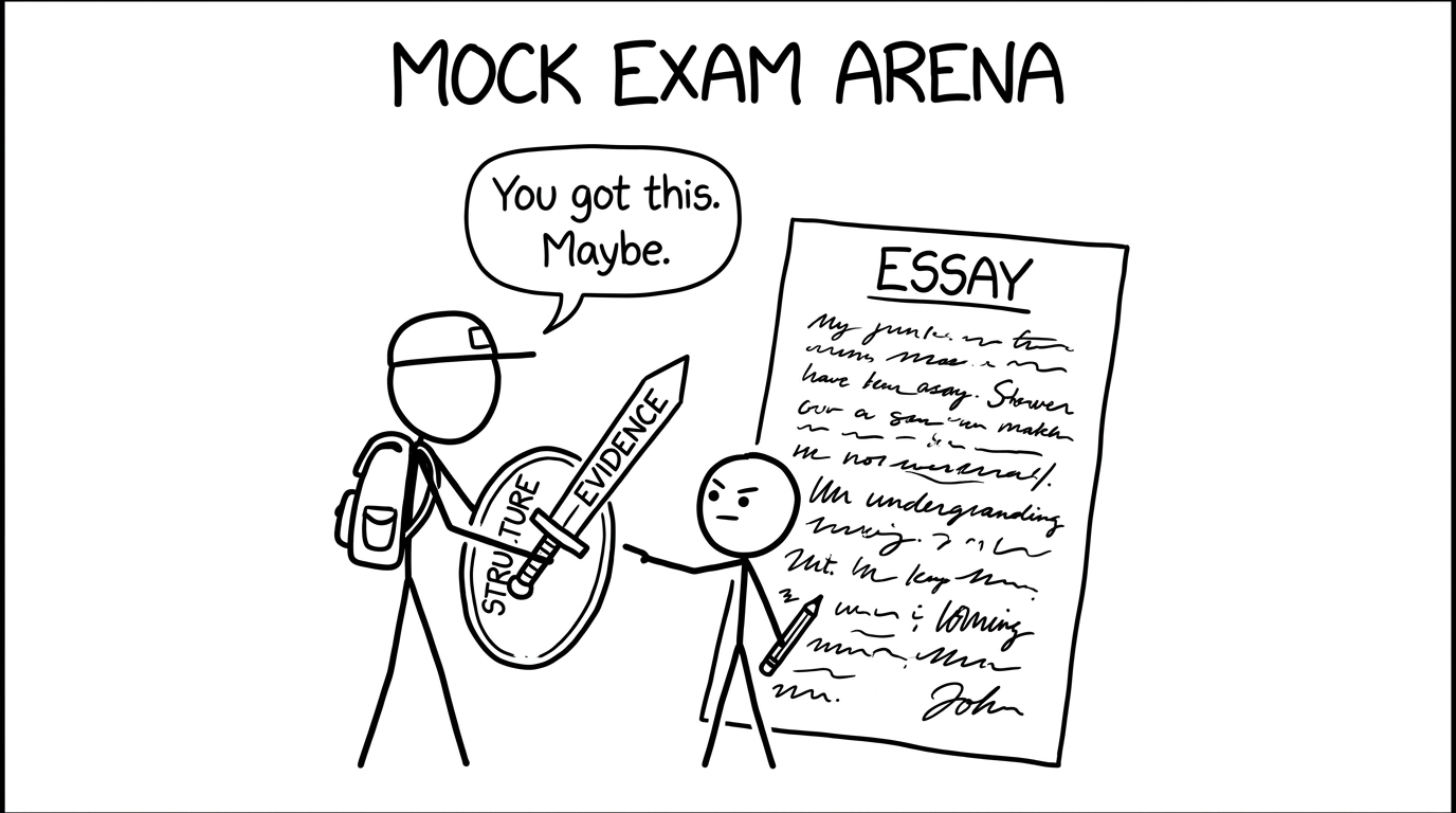 Essay monster with structure shield