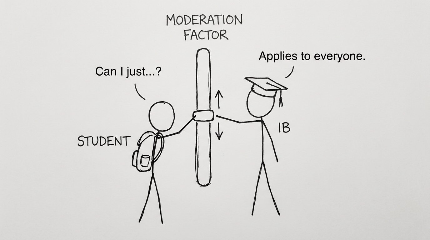A giant moderation factor slider students can’t nudge