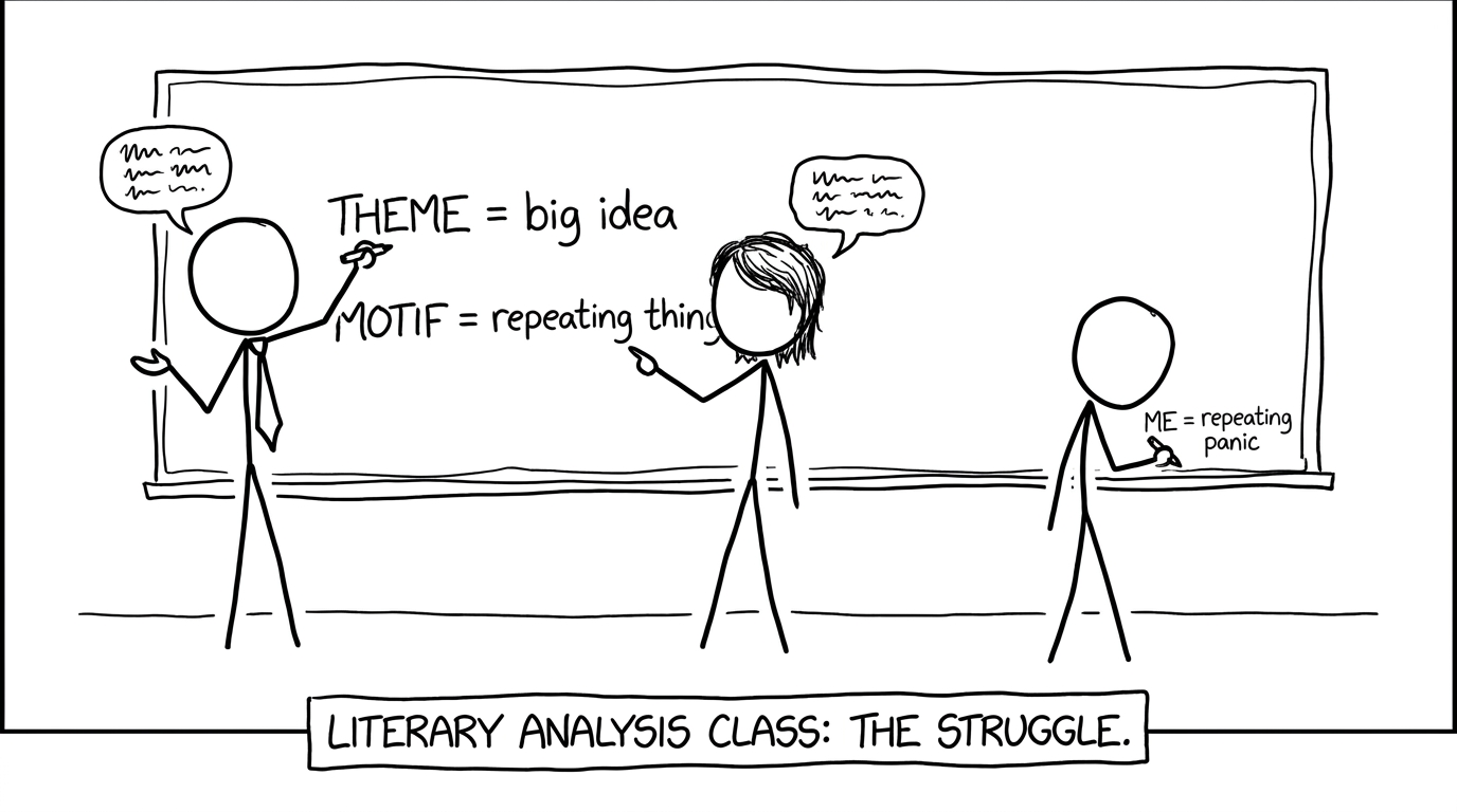 Theme vs motif vs repeating panic