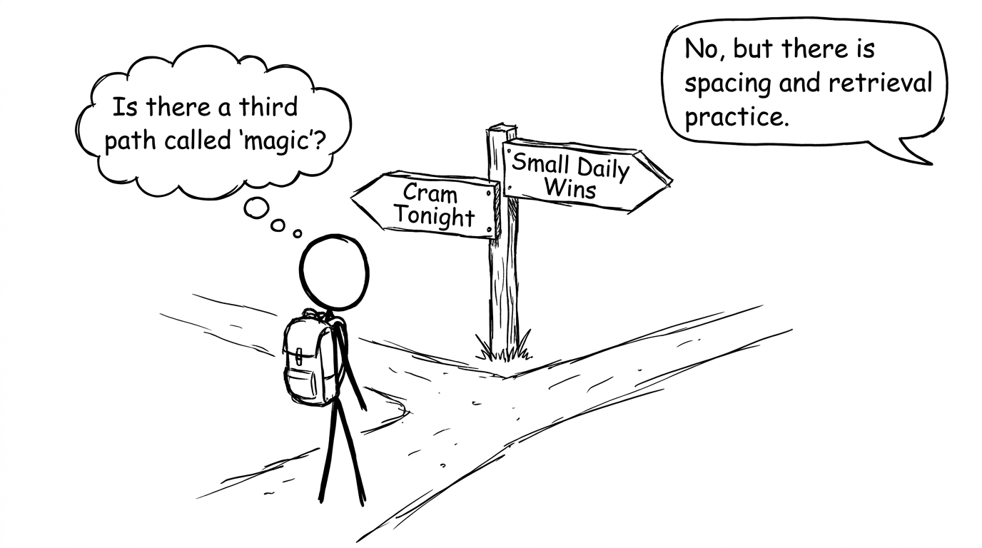 No magic path, just spacing and retrieval