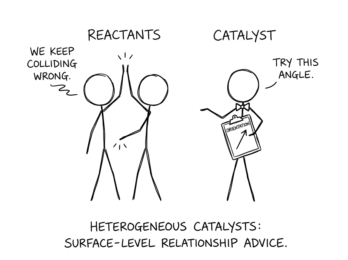 Catalyst as matchmaker for collision orientation