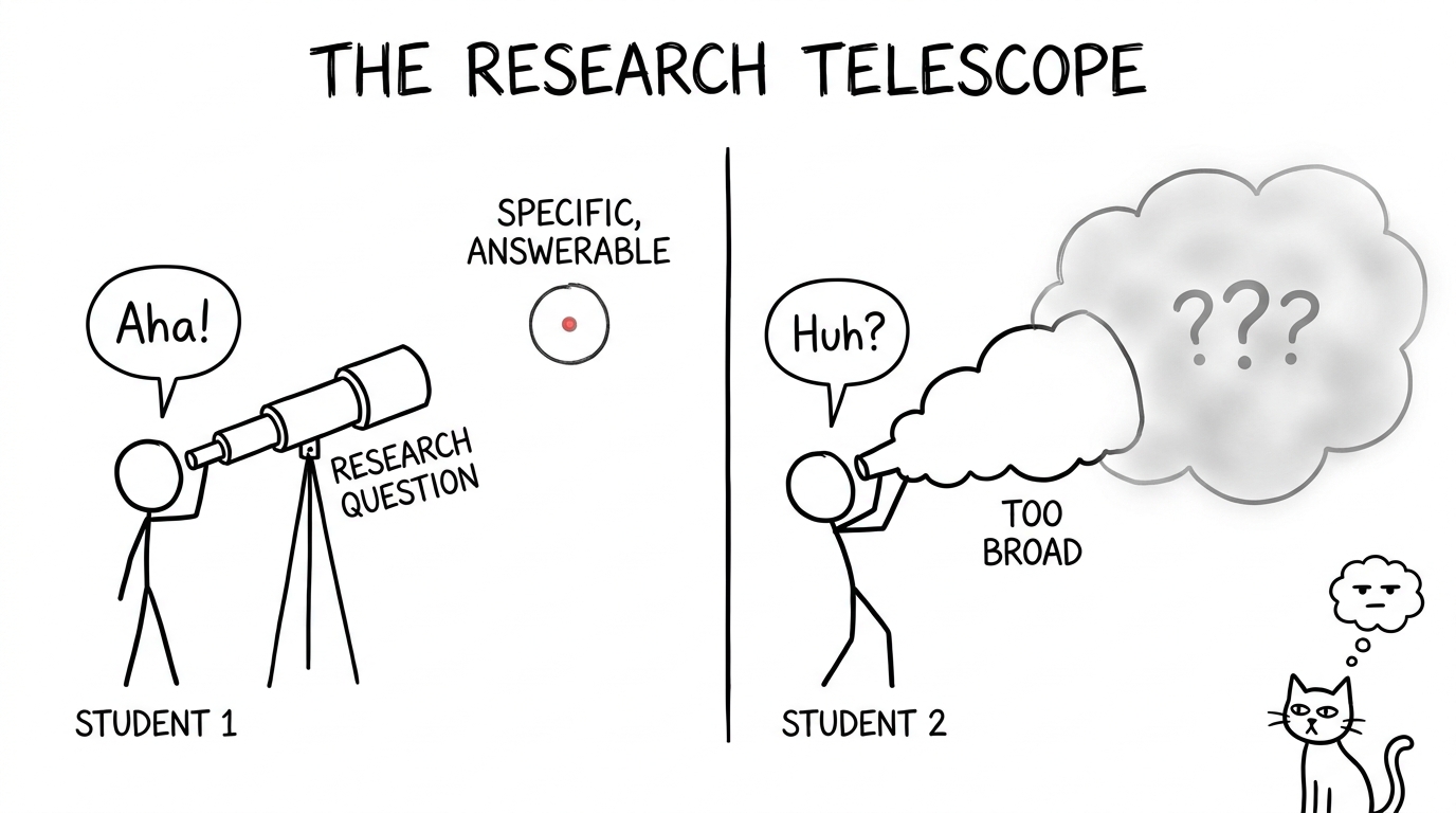 Research Question as a telescope