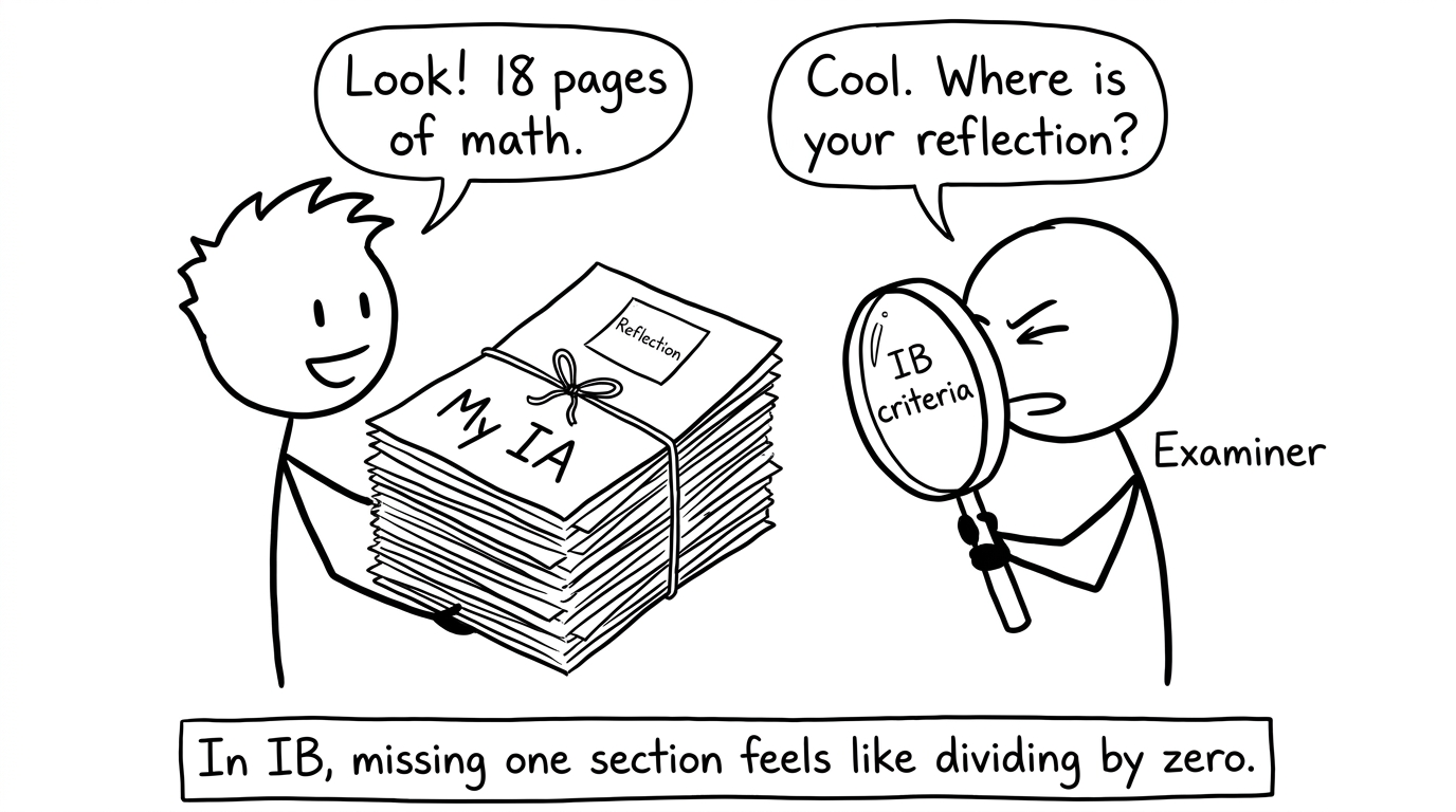 Comic about missing reflection in an IA