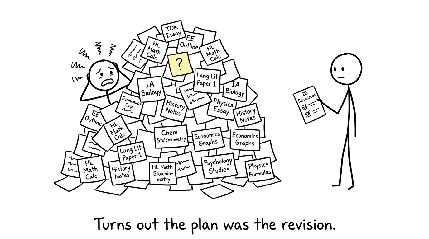 A mountain of sticky notes meets a tiny checklist
