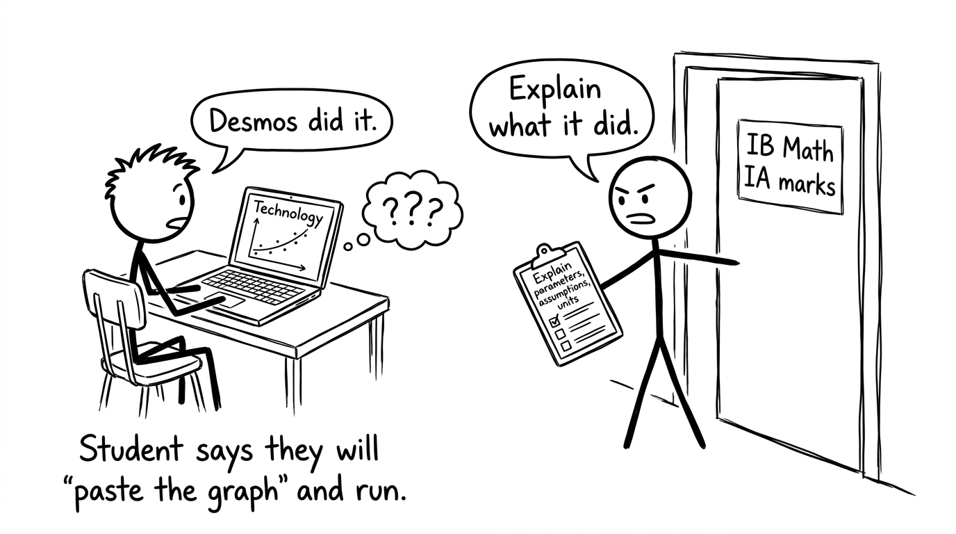 Comic about Desmos and explaining parameters