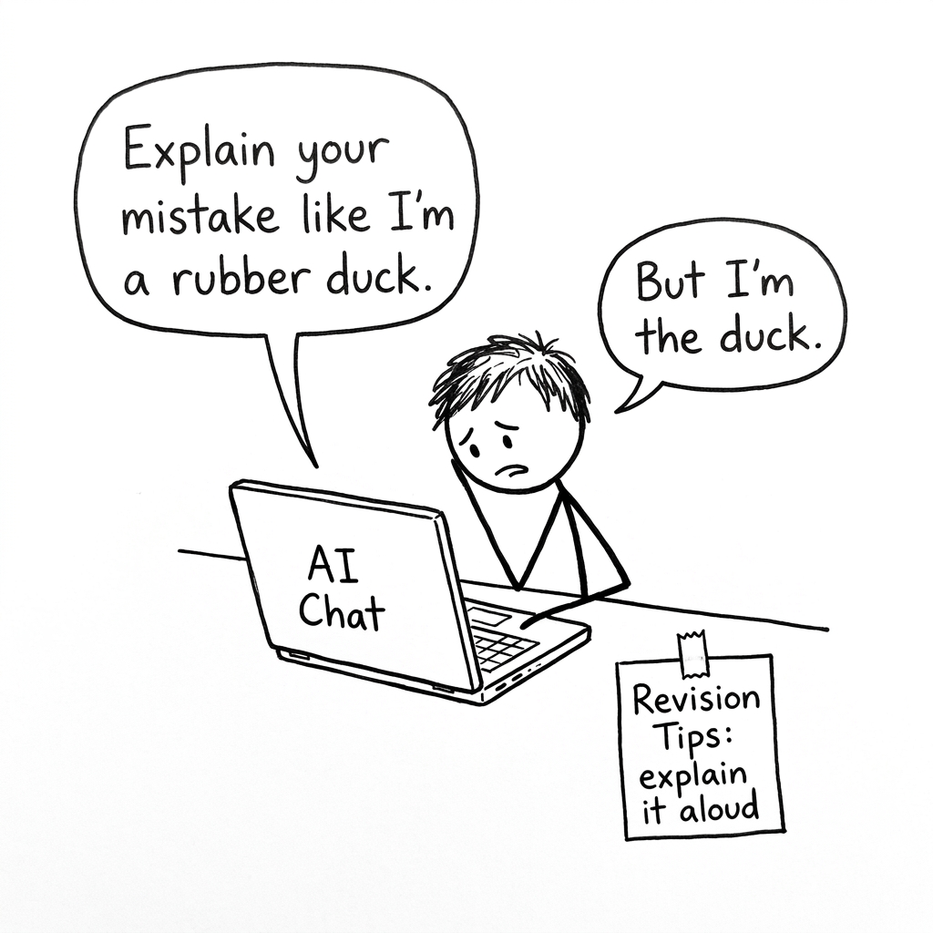 Rubber duck mistake explanation comic