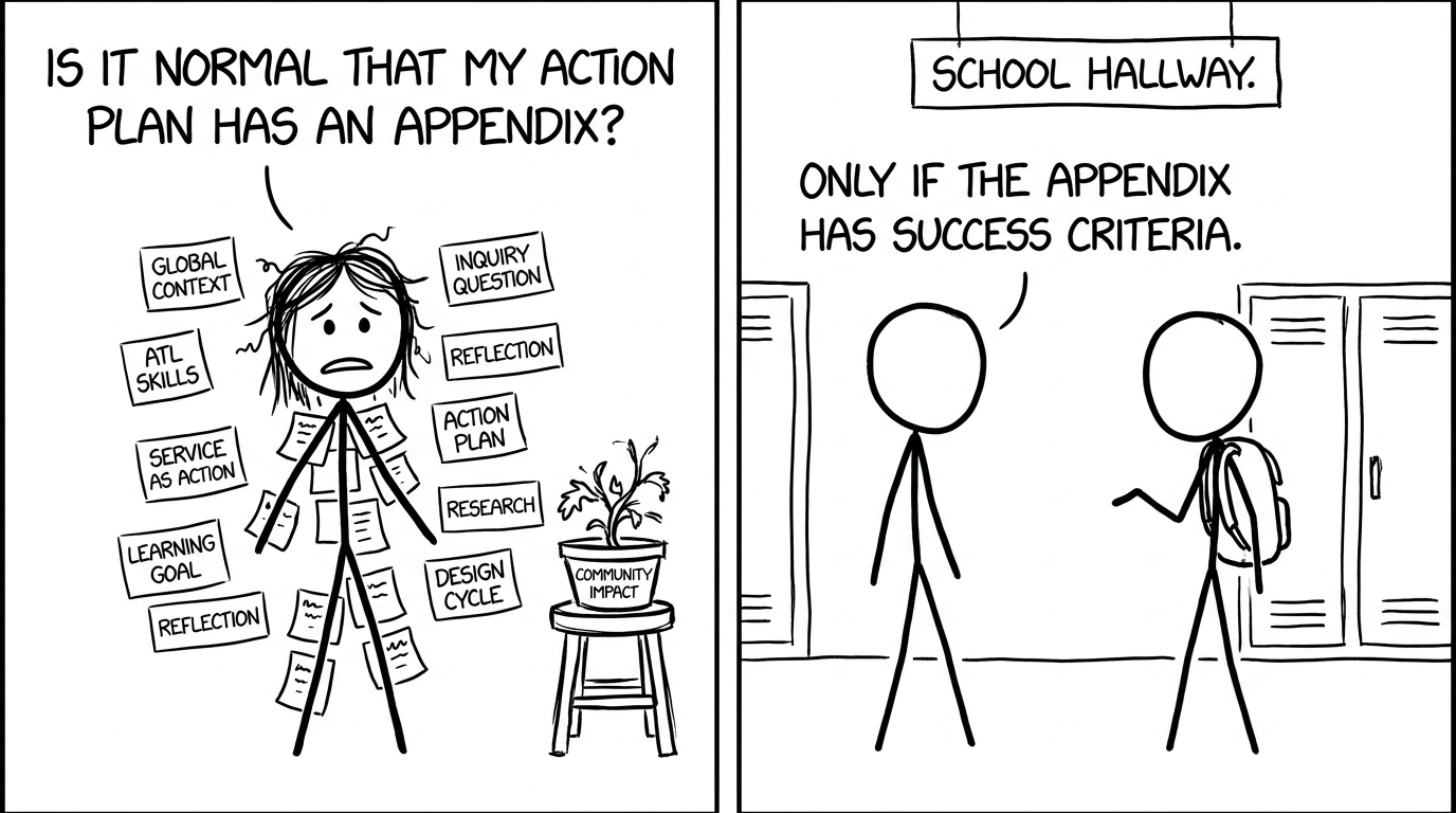 Sticking notes, success criteria, and existential questions