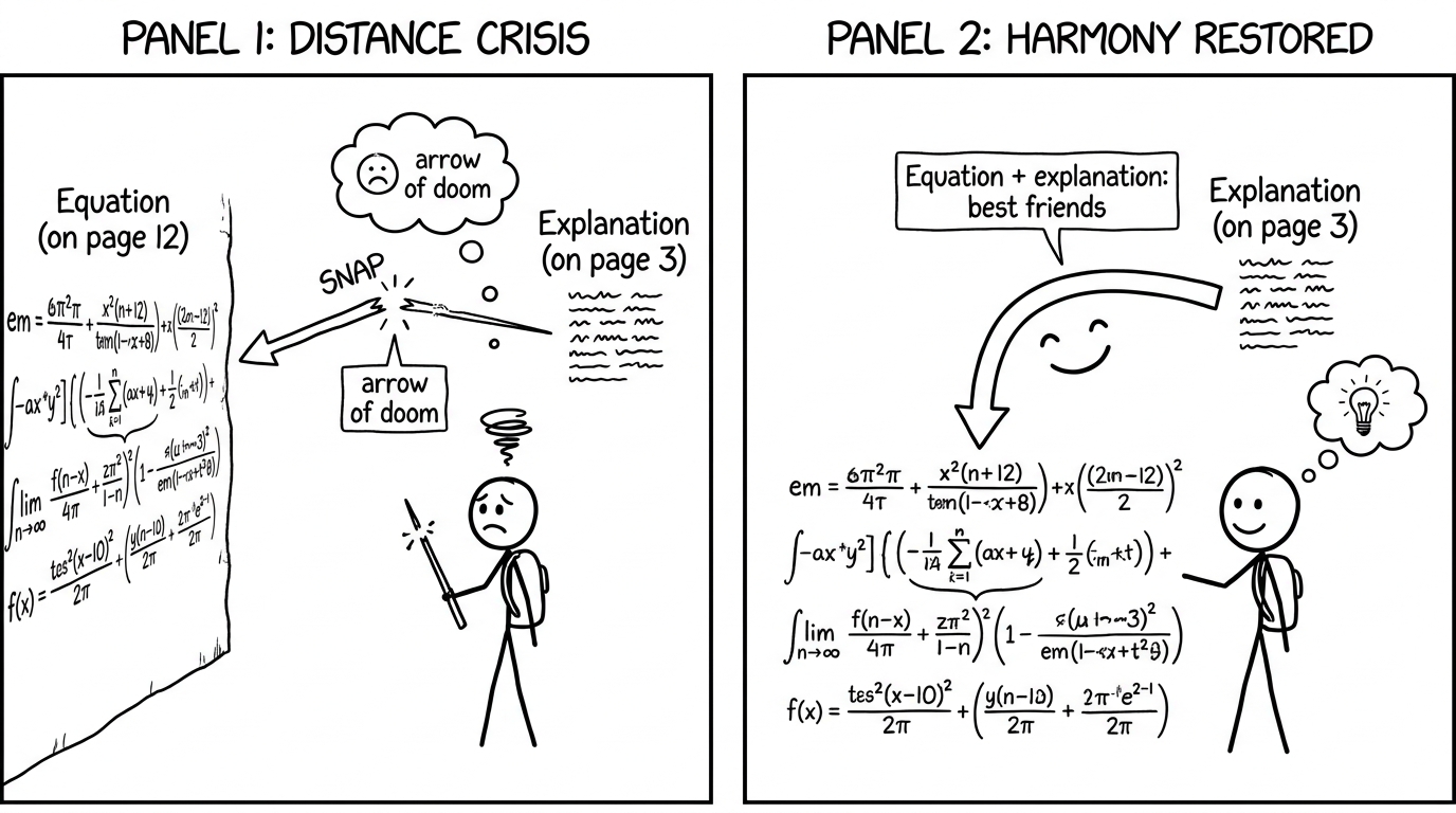 Equation placement joke