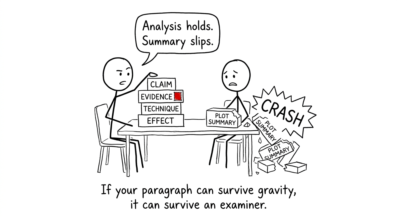 Analysis vs summary block tower