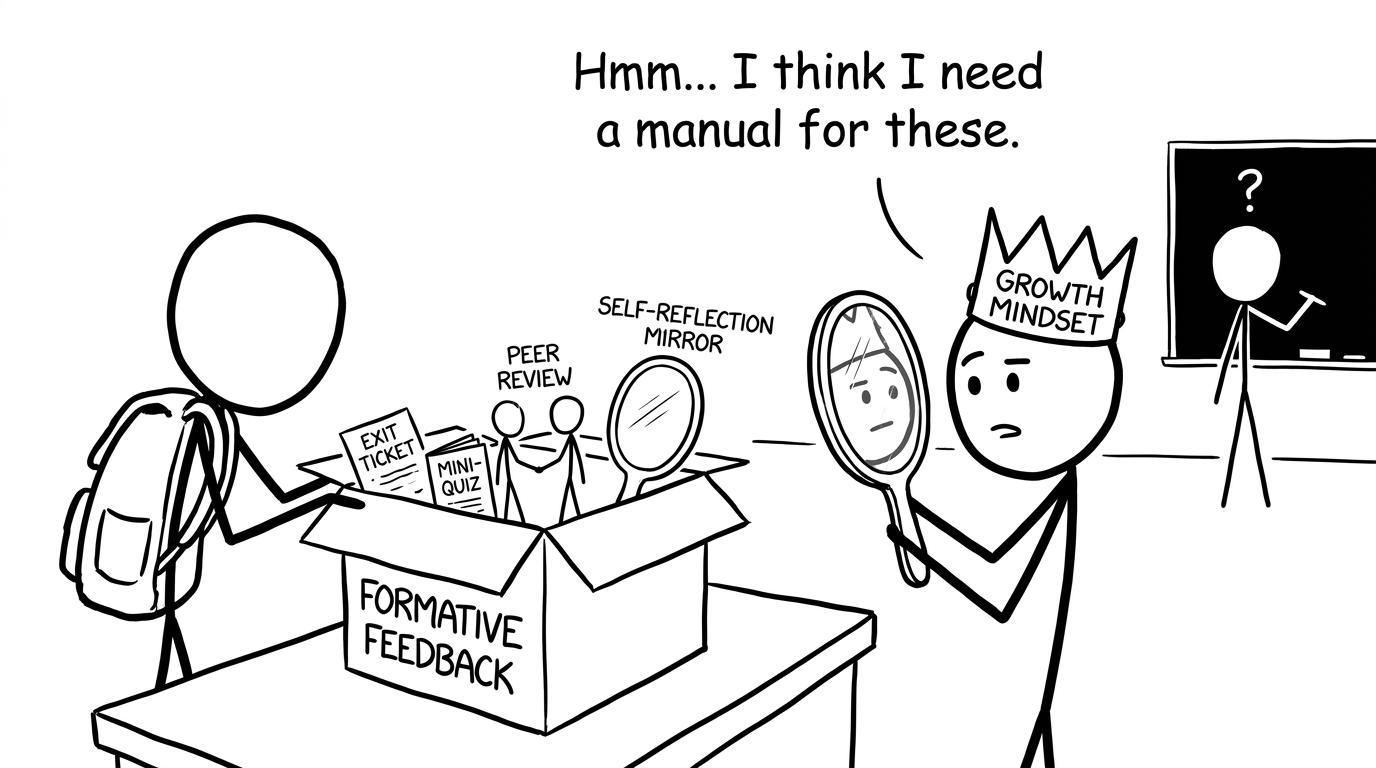 A toolbox of formative feedback tools (and a confusing growth mindset mirror)