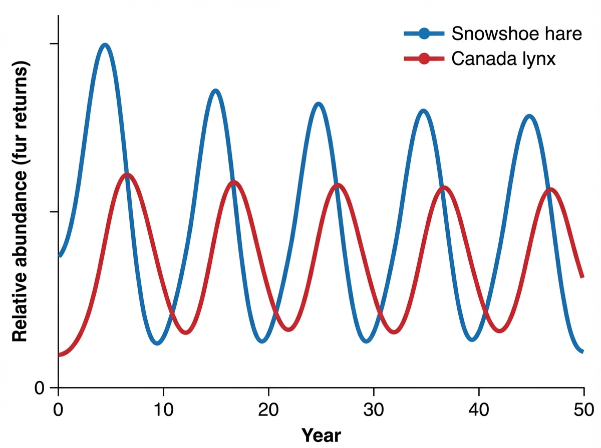 Graph For Springhare Snowshoe Hare And Canadian Lynx Graph