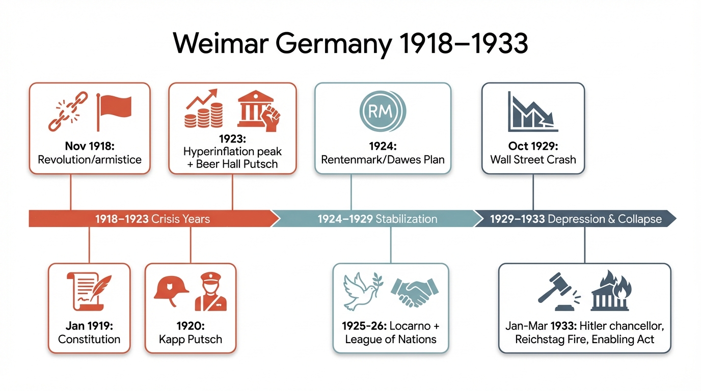 Timeline Of The Weimar Republic